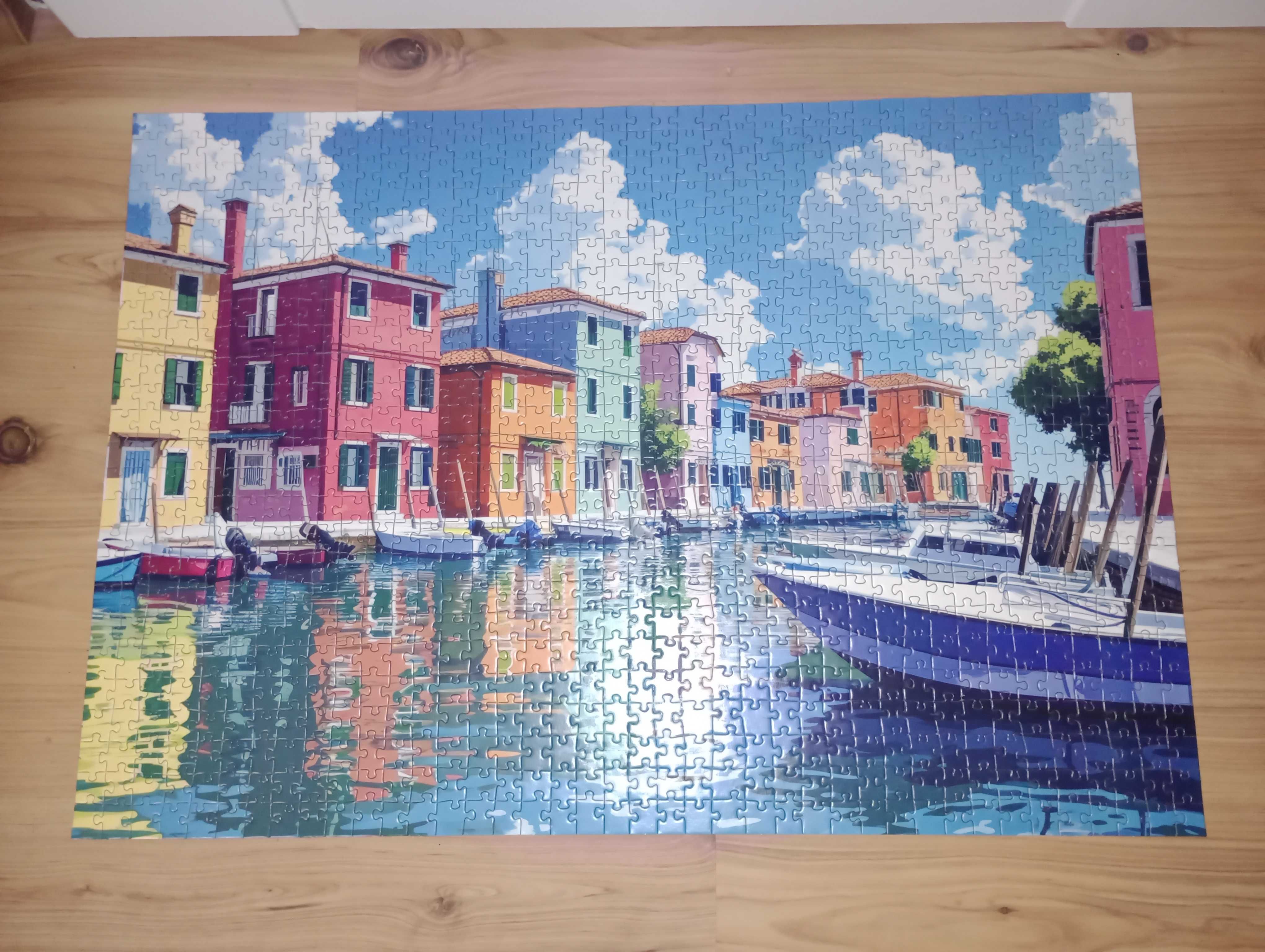Puzzle 1000 elementów kompletne jak nowe