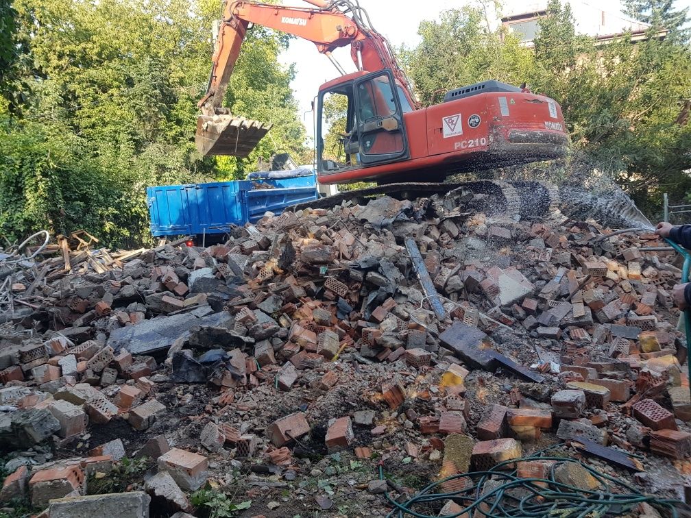Rozbiórki wyburzenia wywóz gruzu kontenery worki na gruz big bagi