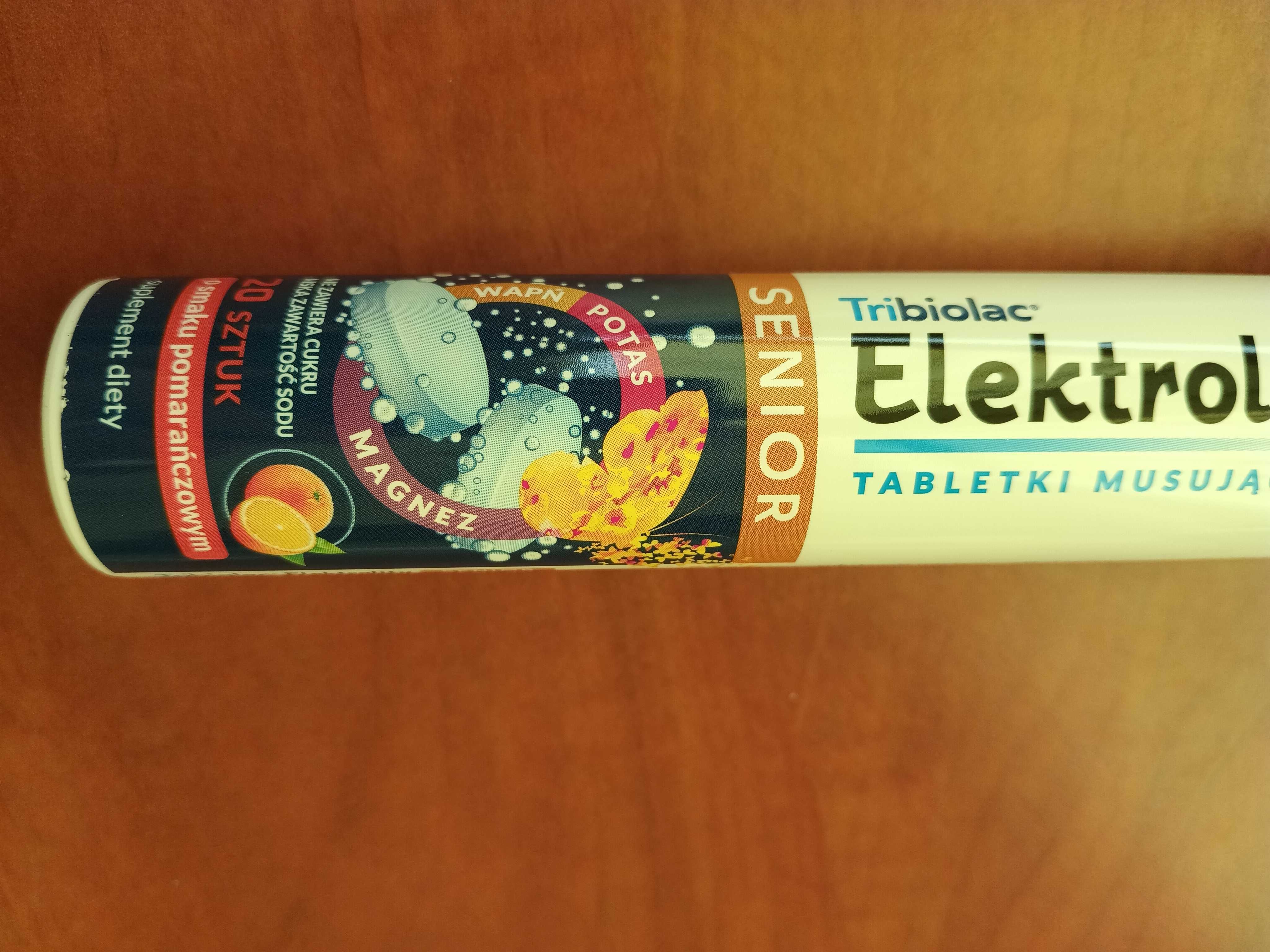 Elektrolity Senior z serii Tribiolac 20 pomarańczowych tabl musujących