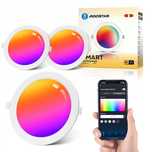 Montaż podtynkowy 2 szt Podświetlenie od tyłu Smart Down Light 9w rgb