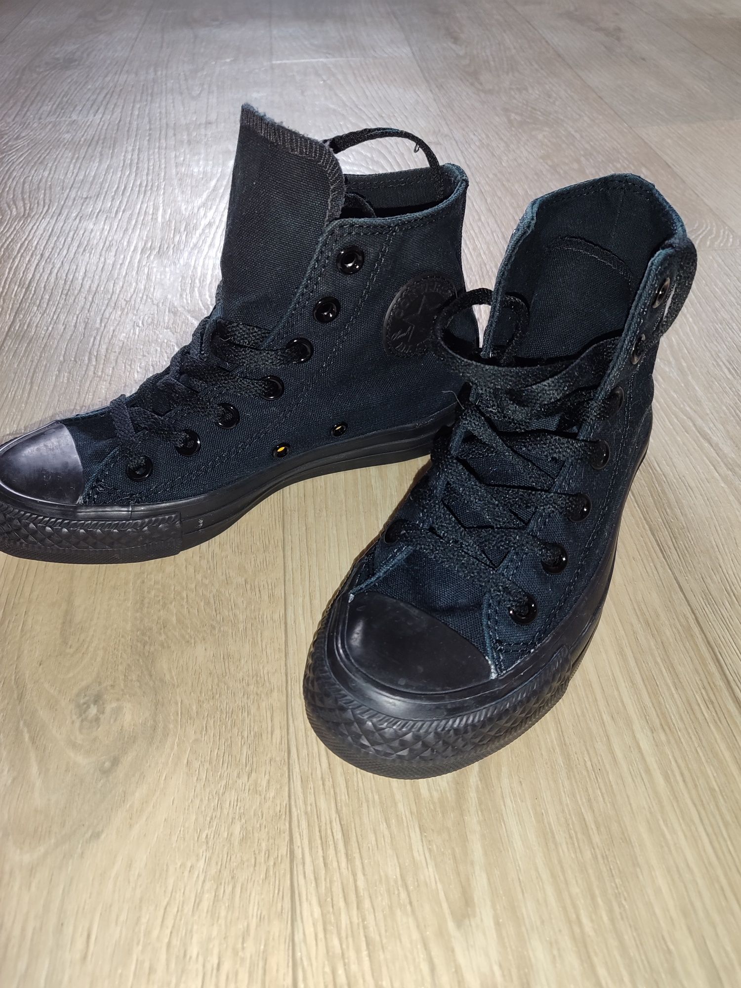Кеды Converse All Star Black Monochrome высокие чорные