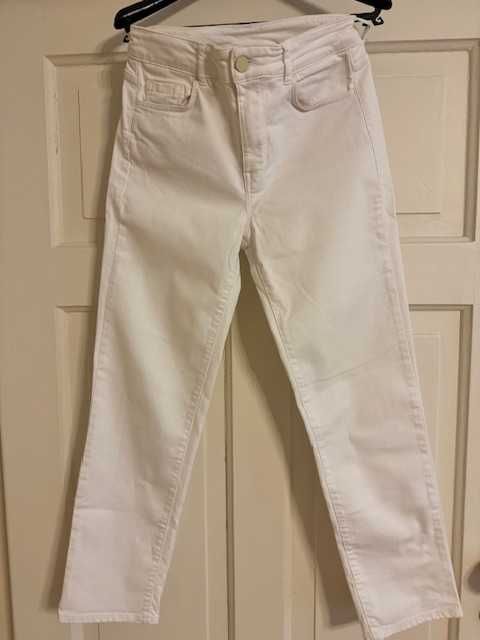 Massimo Dutti jeansy damskie 34 białe spodnie XS