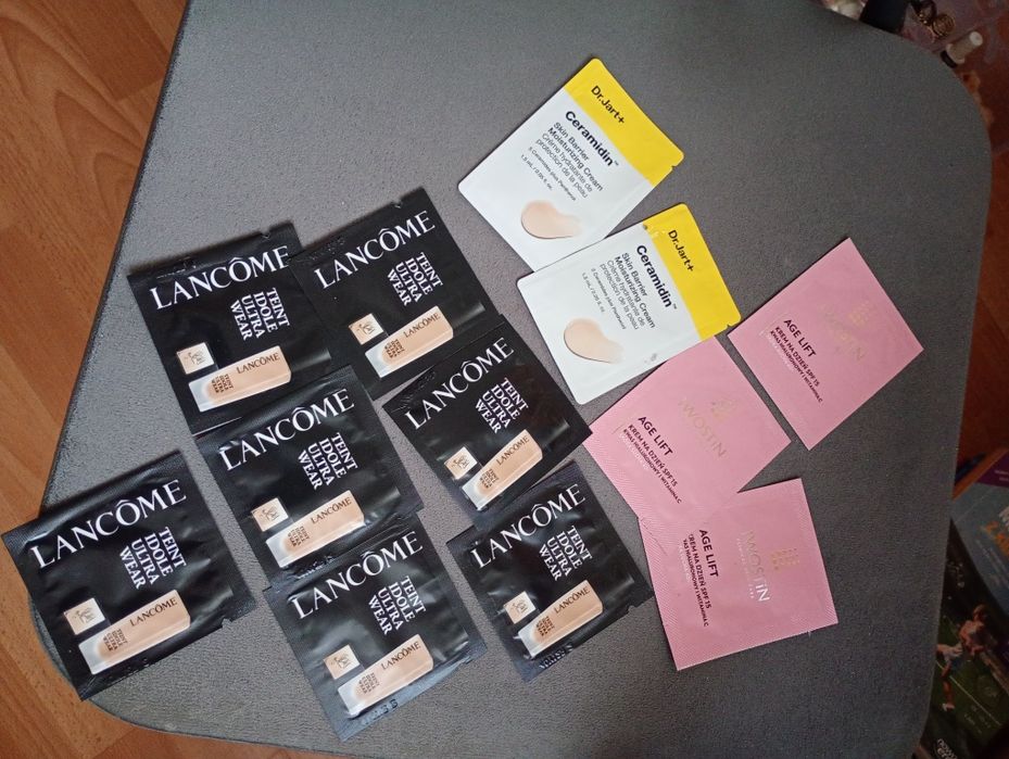 Zestaw , Lancôme 7 ml podkład, + 9ml (iwostin dr jary)