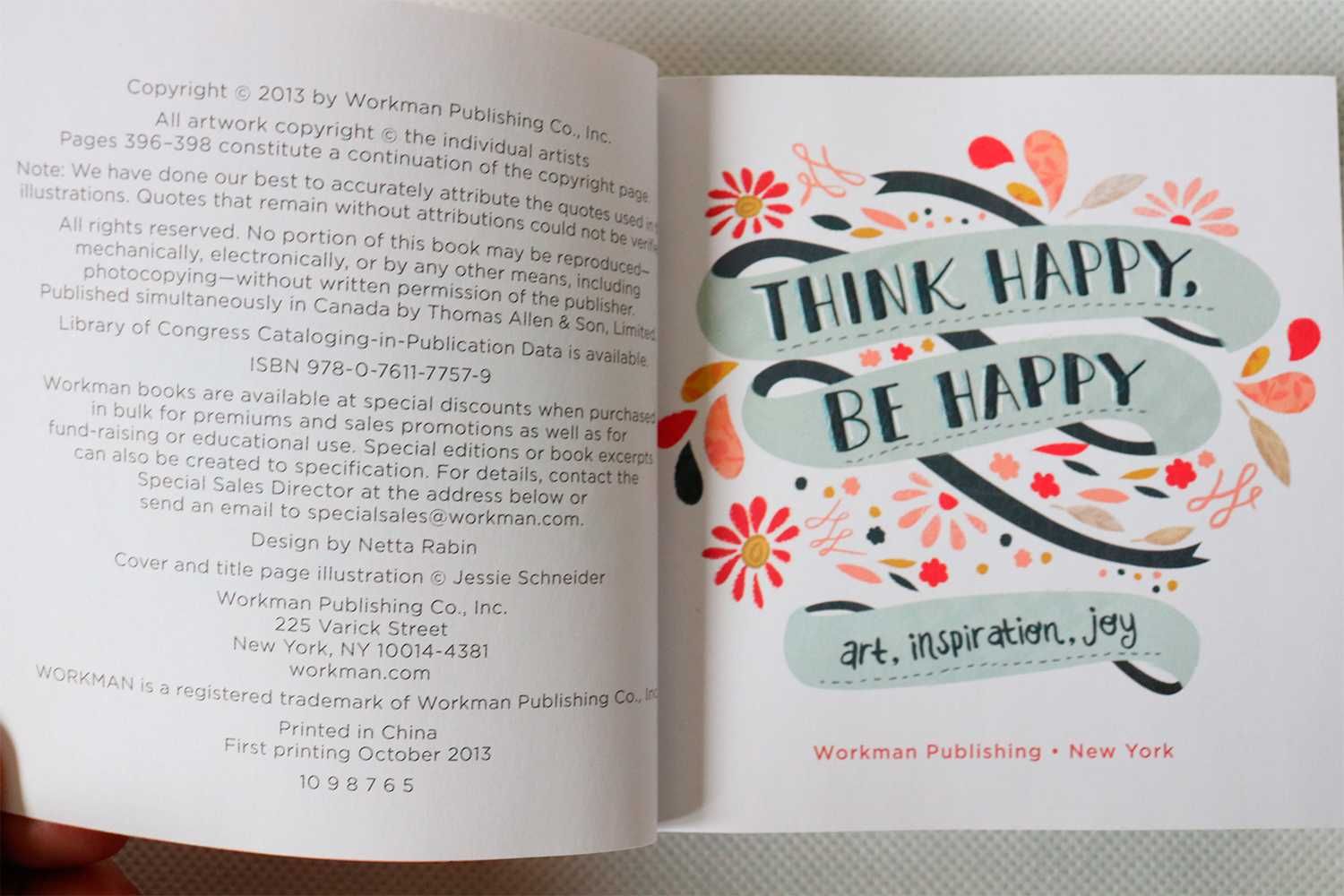 Карманная книга Think Happy Be Happy