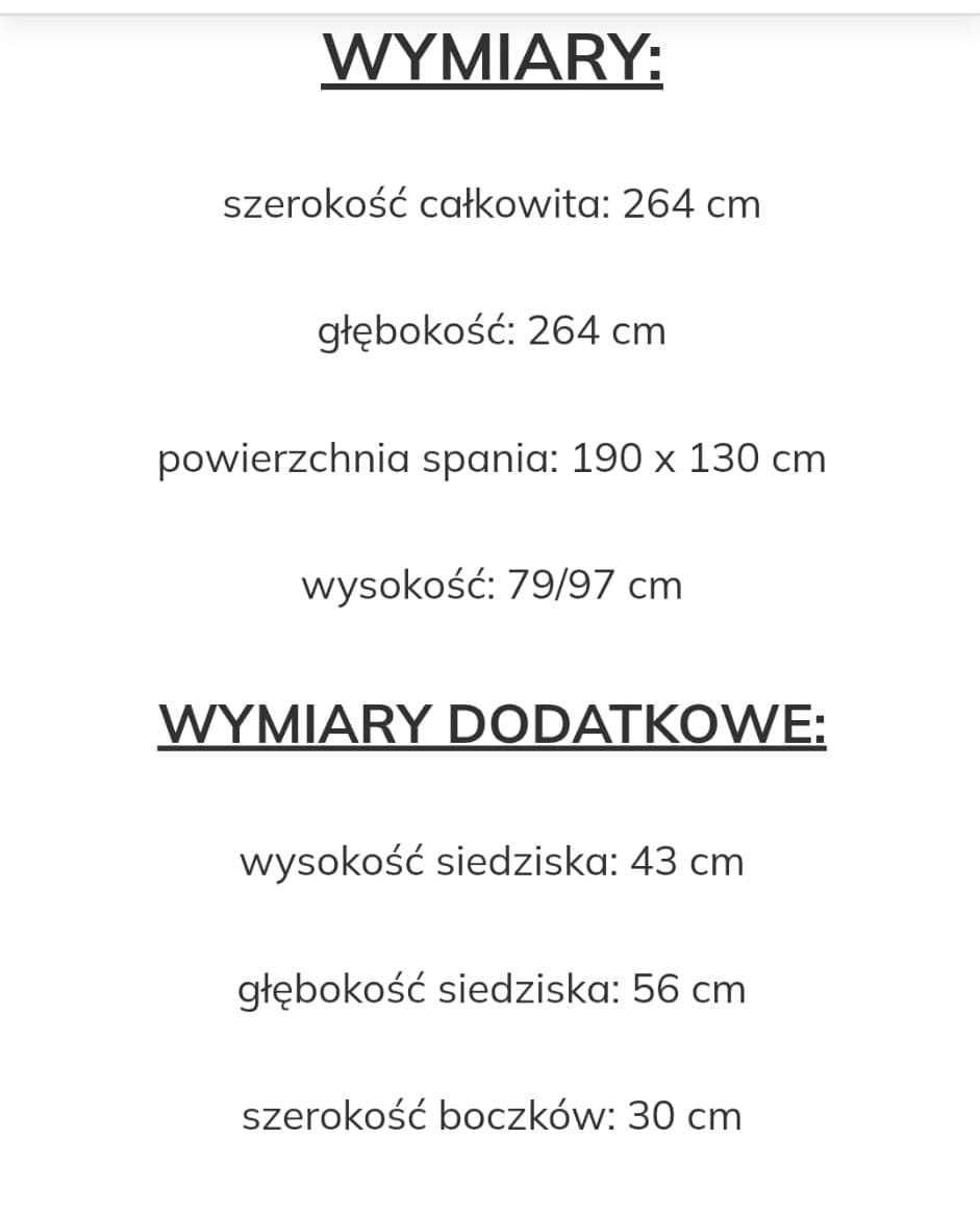Narożnik sofa z funkcją spania