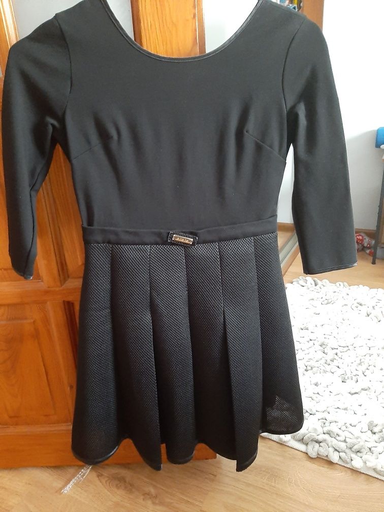 Sukienka by o la la piankowa materiałową czarna elegancka