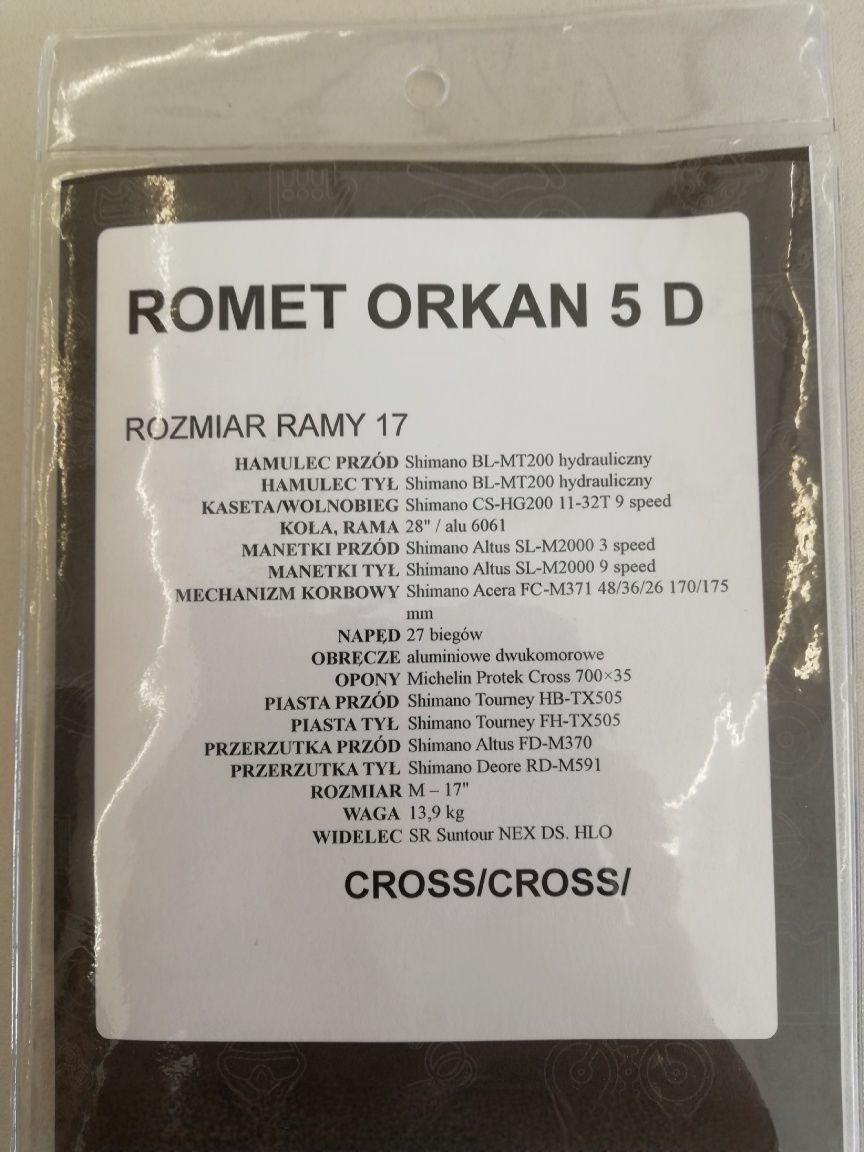 Rower Romet orkan 5d