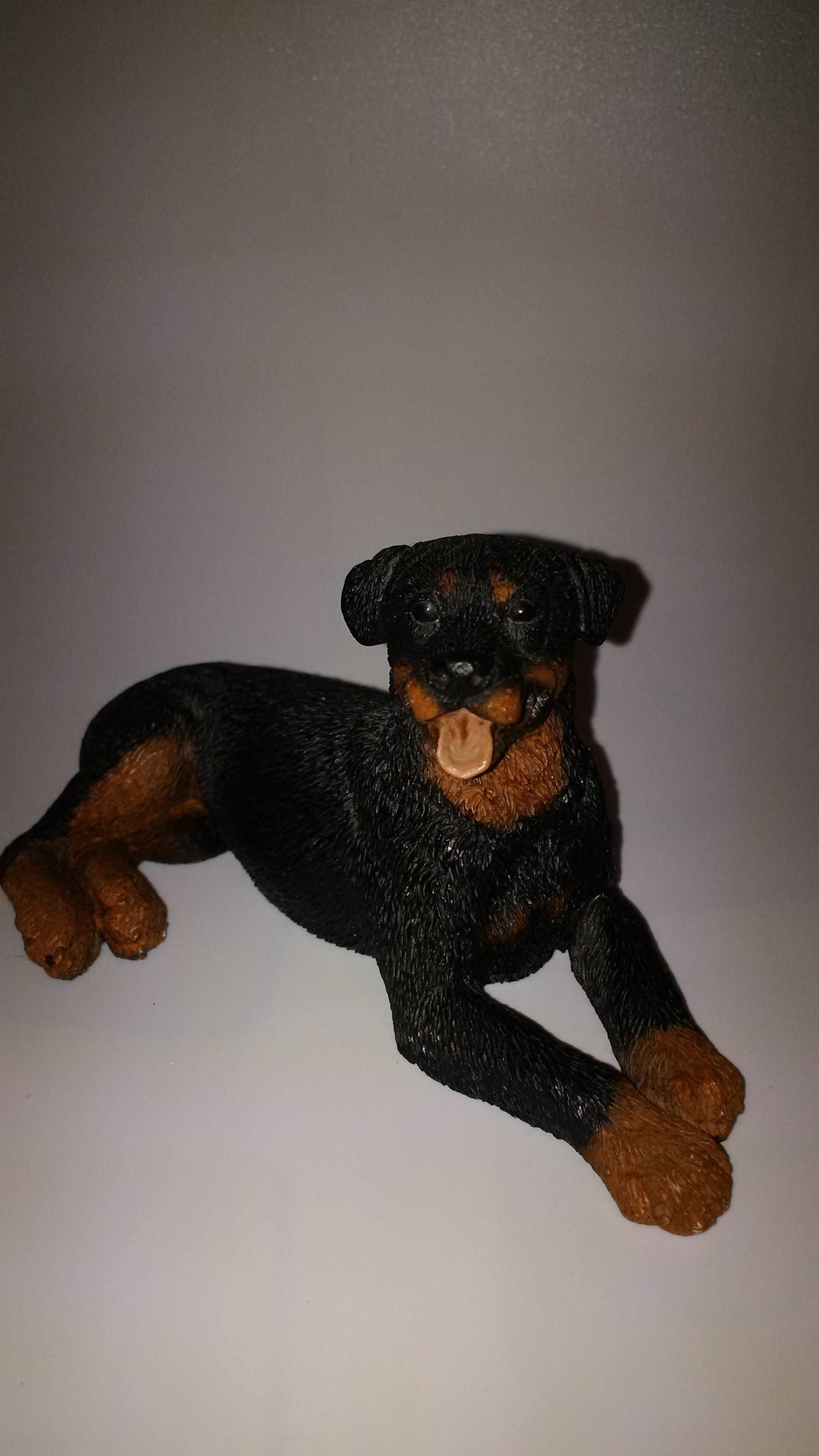 figurka psa rasy rottweiler