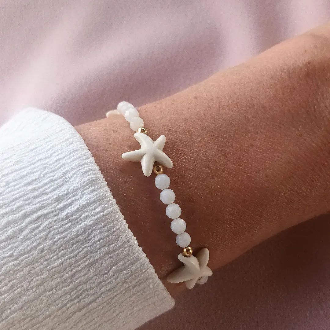Damska bransoletka letnia. Prezent. Handmade. Rękodzieło.