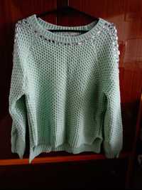 Sweter jasno zielony XL XXL XXXL 42 44 46 sweterek bluza
