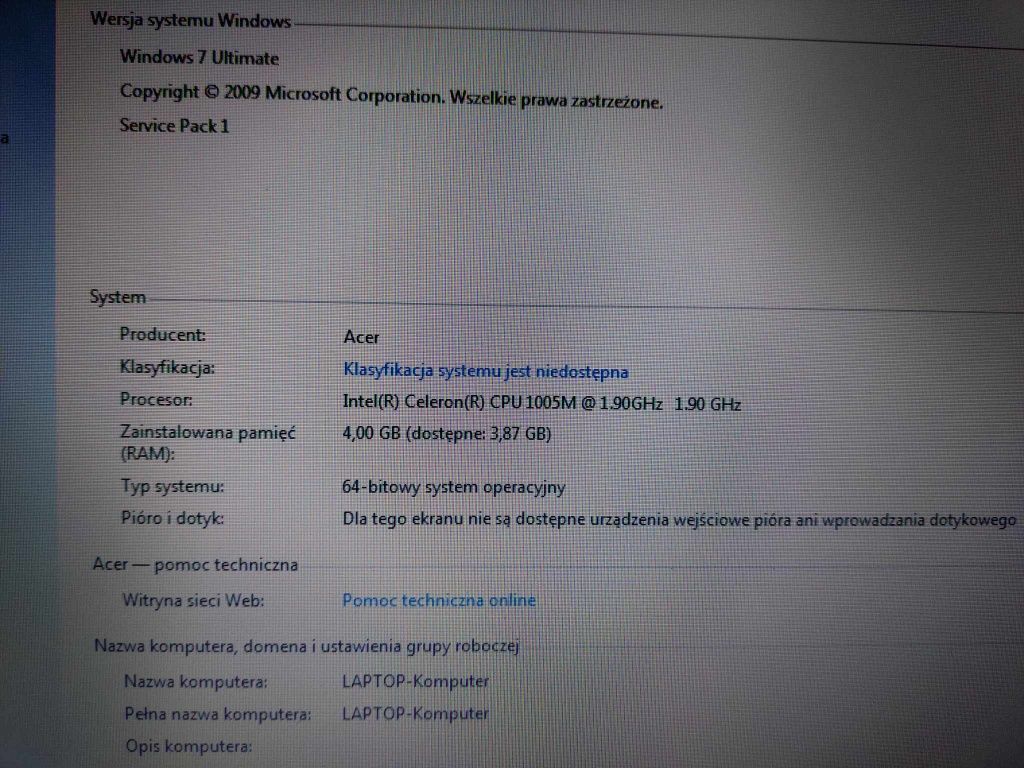 Laptop Lenovo G500