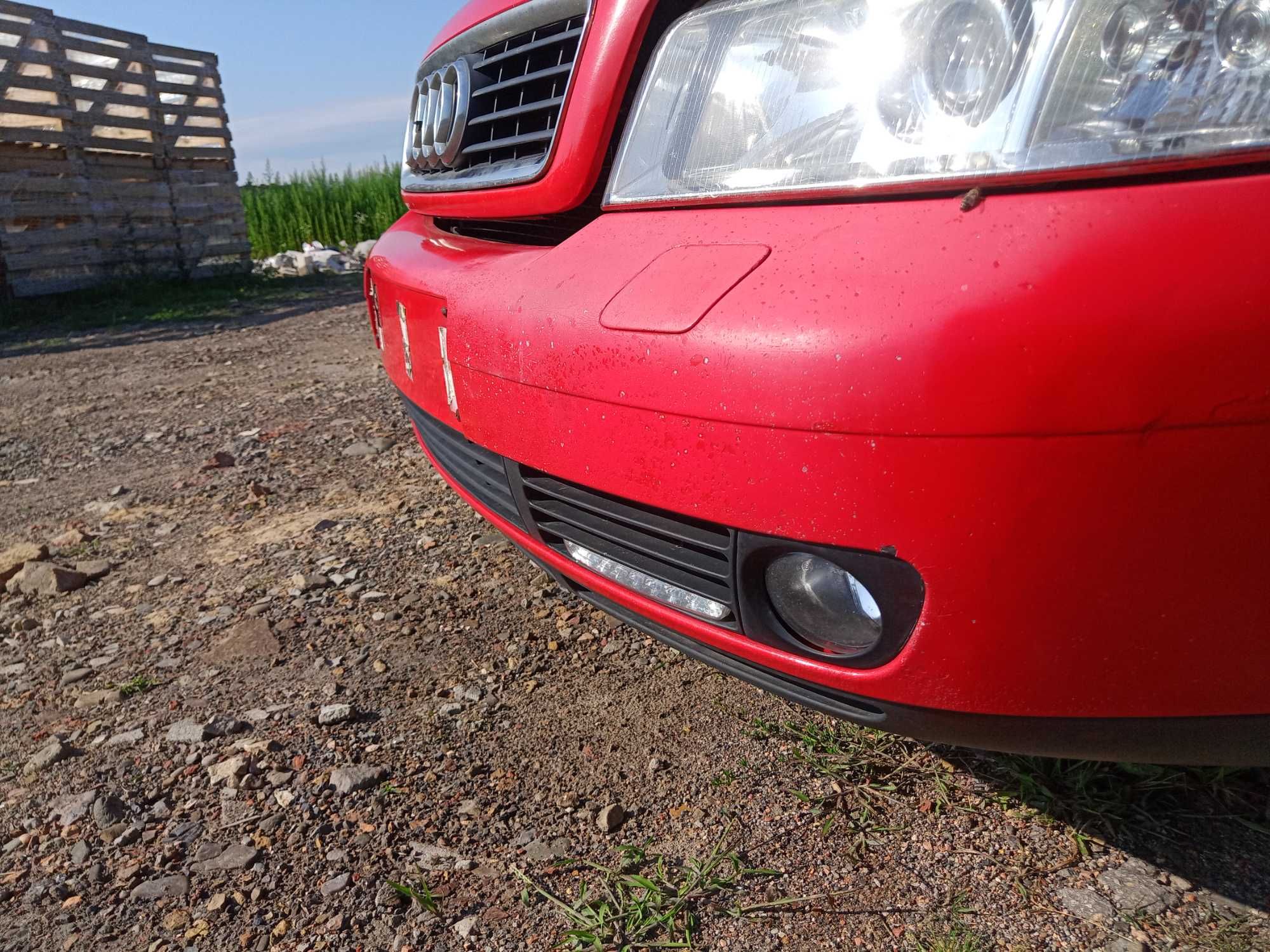 Audi A4 B5 zderzak przód pod spryskiwacze xenon ly3h lift czerwony kpl