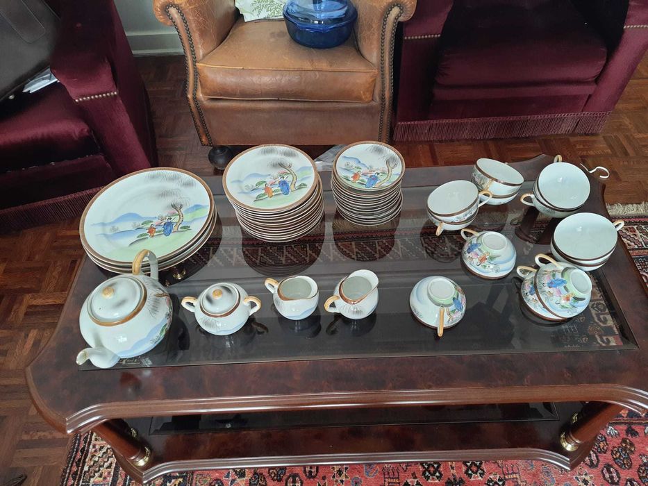 Serviço chá japonês antigo