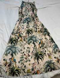 H&M śliczna kolorowa długa maxi sukienka w kwiaty L