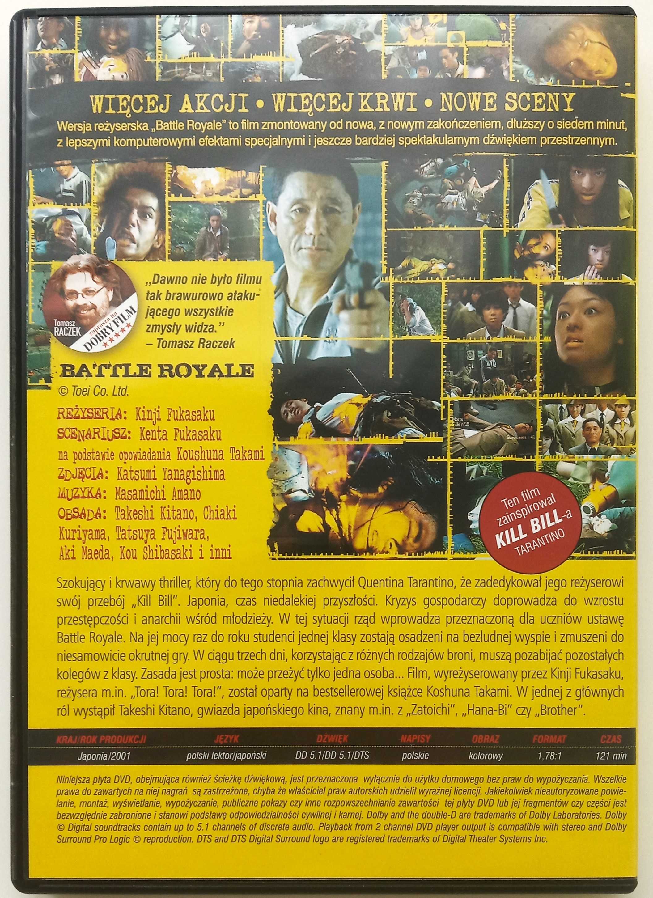 Film Battle Royale wersja reżyserska płyta DVD