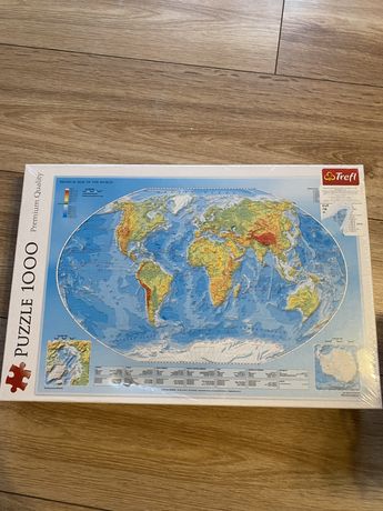 Puzzle puzle 1000 mapa świata swiata globus