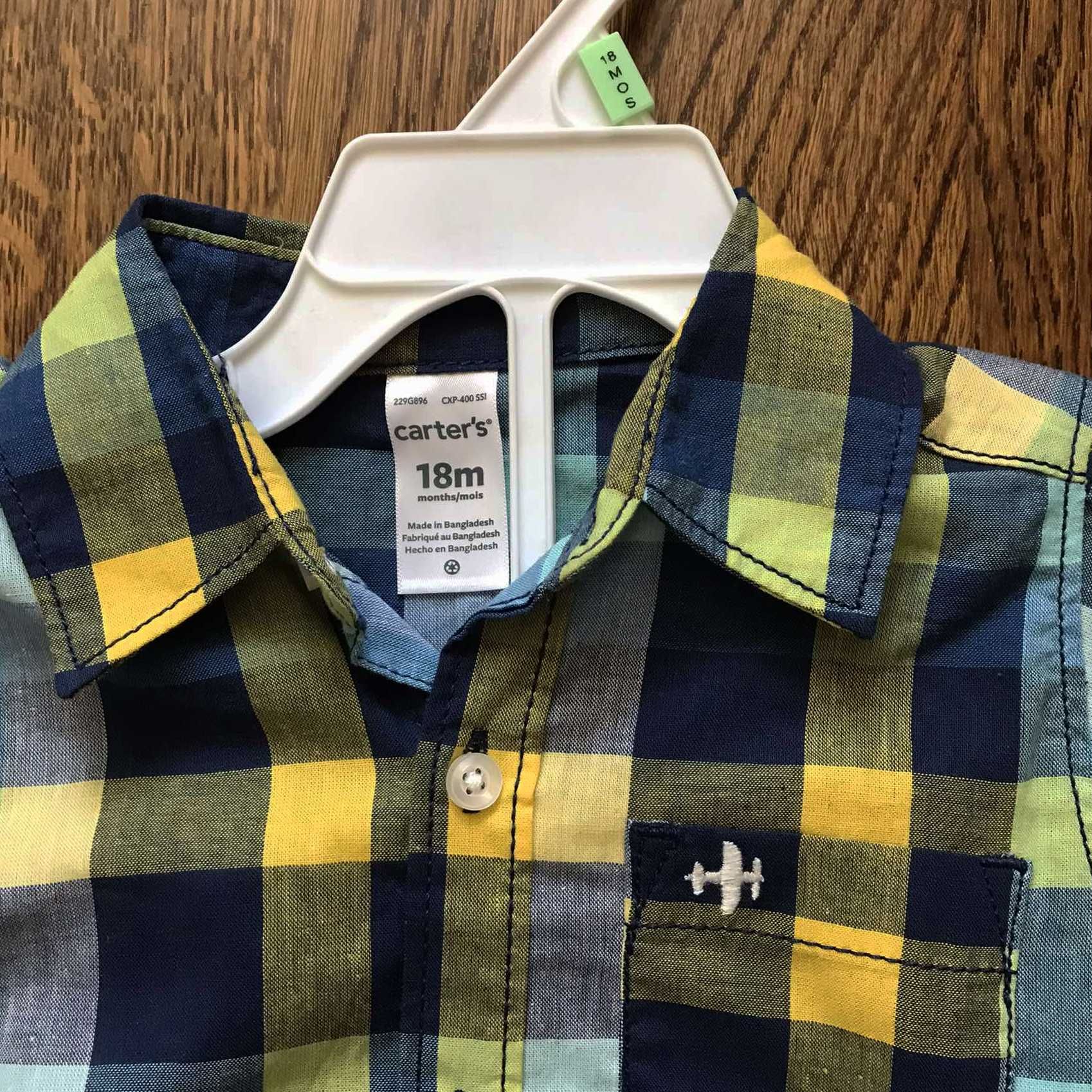 Новая Рубашка Carter's на мальчика (нова сорочка для хлопчика)