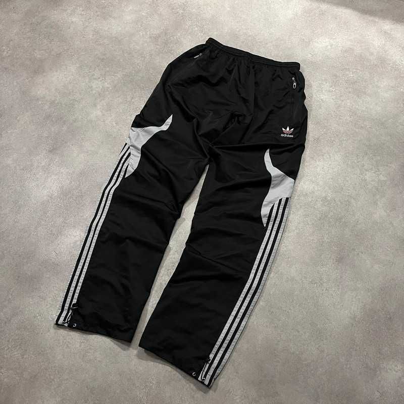 Vintage Szerokie Spodnie Adidas Ortalion Baggy Paski Retro Y2K 90s