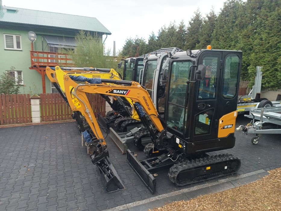 WYNAJEM Wypożyczalnia Mini Koparki Minikoparek Młot do kucia Wiertnica