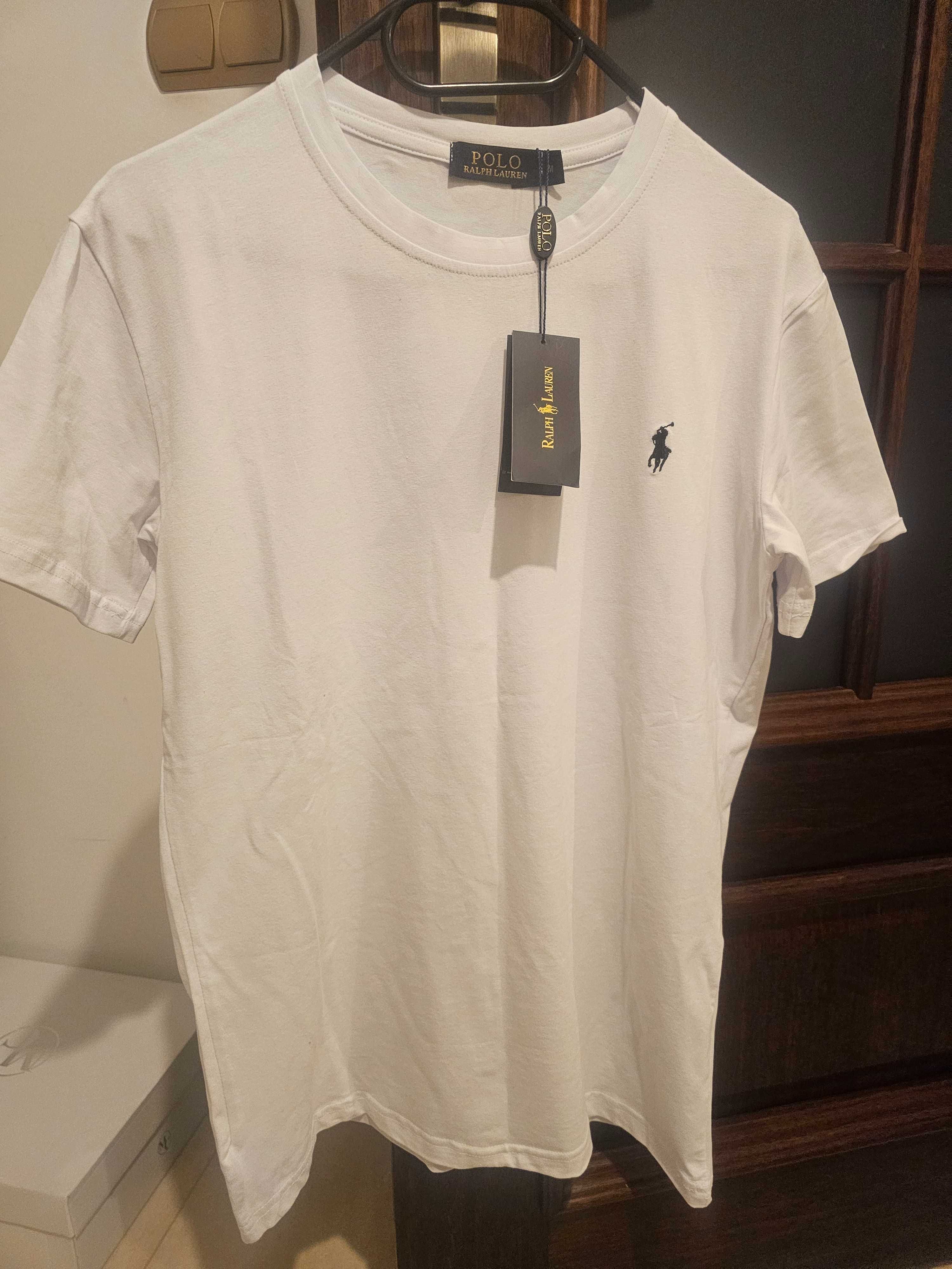 Biały t-shirt M Ralph Lauren