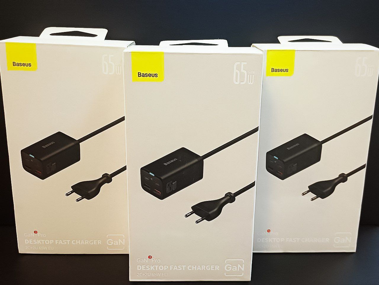 Мережевий зарядний пристрій Baseus GaN3 Pro 65W + 100w кабель