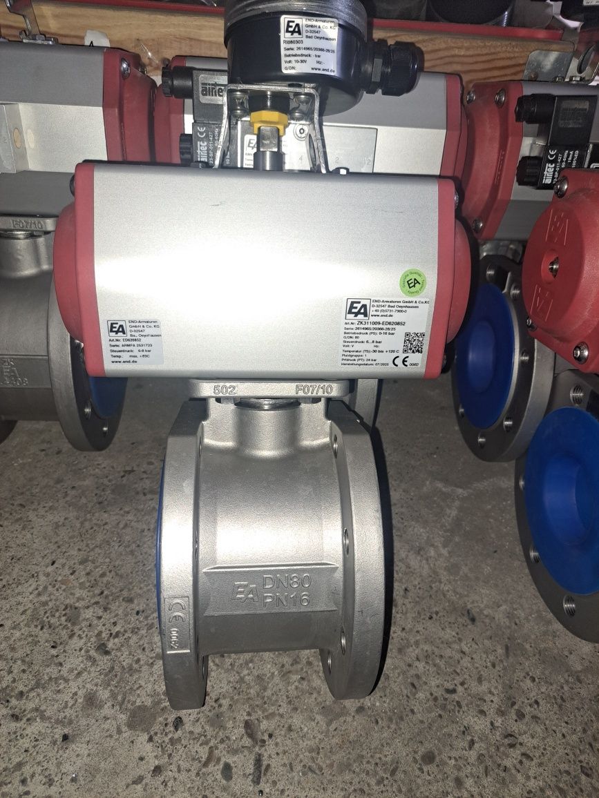 Zawór pneumatyczny elektryczny dn 80 pn16