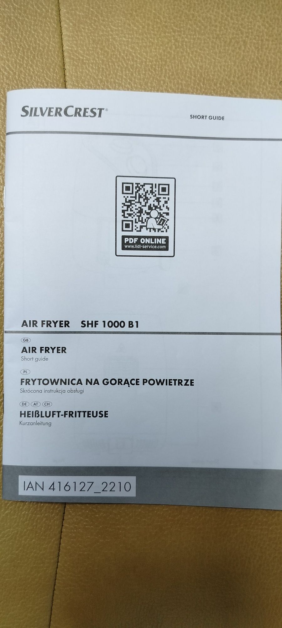 Frytkownica na gorące powietrze marki SilverCrest SHF 1000 B1
