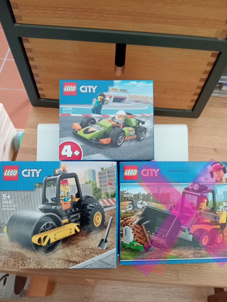 Lego City 60252, 60399 e 60401 em cx de fábrica