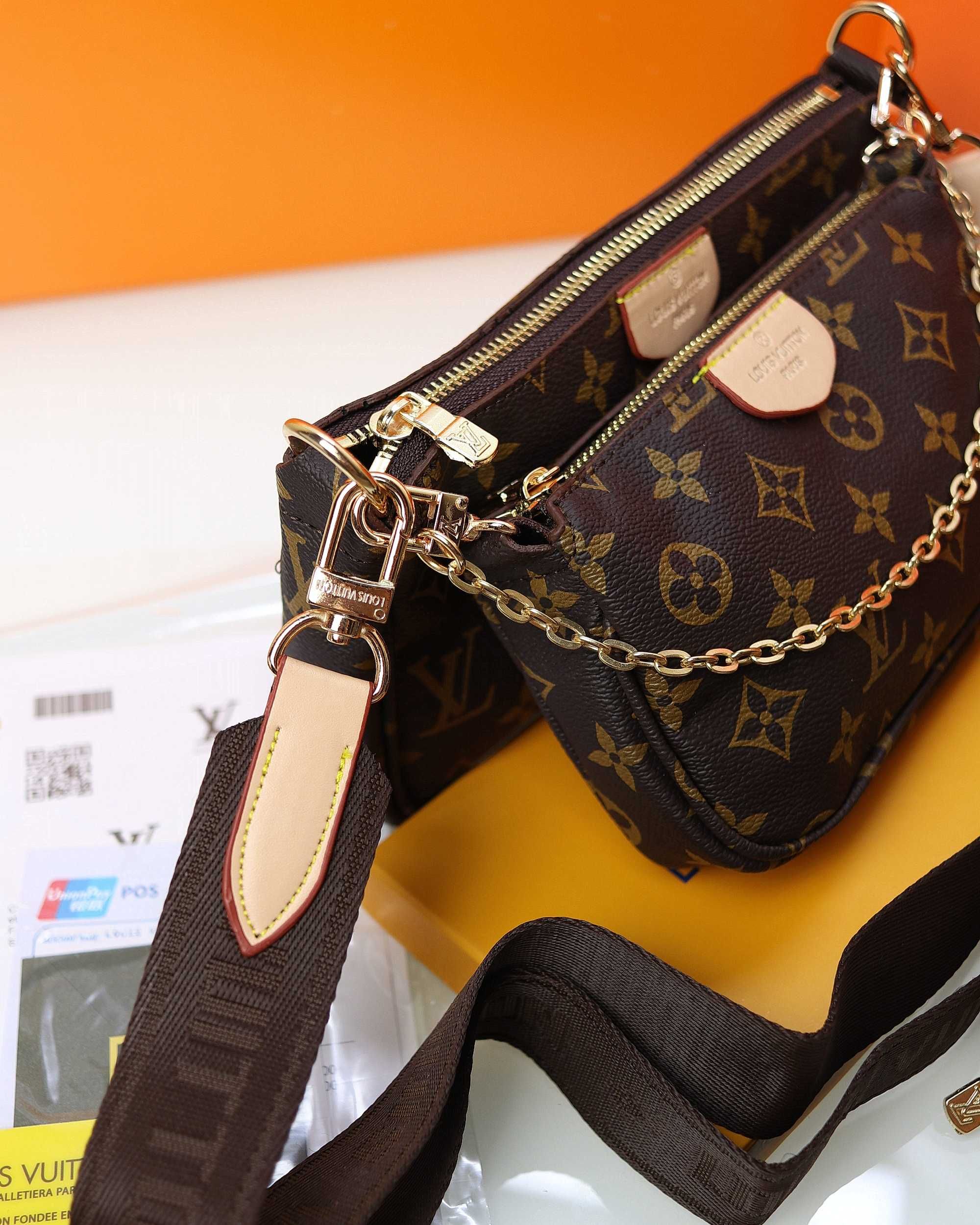 Женская сумка кожаная Louis Vuitton Луи Витон коричневий