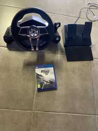 Volante com pedais  para ps3-ps4 + jogo need for speed