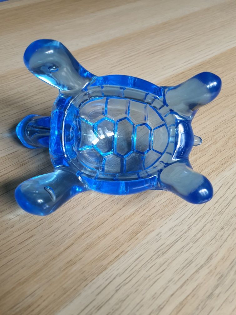 Żółw niebieski figurka ozdobna stan idealny
