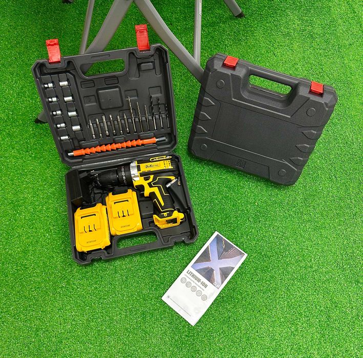 Ударний ШУРУПОКРУТ на акумуляторі + НАБІР інструментів! ШУРУПОВЕРТ АКБ