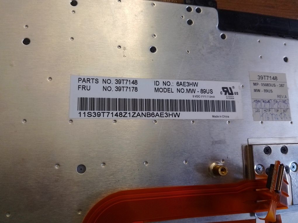 Lenovo T60, IBM, klawiatura, oryginał