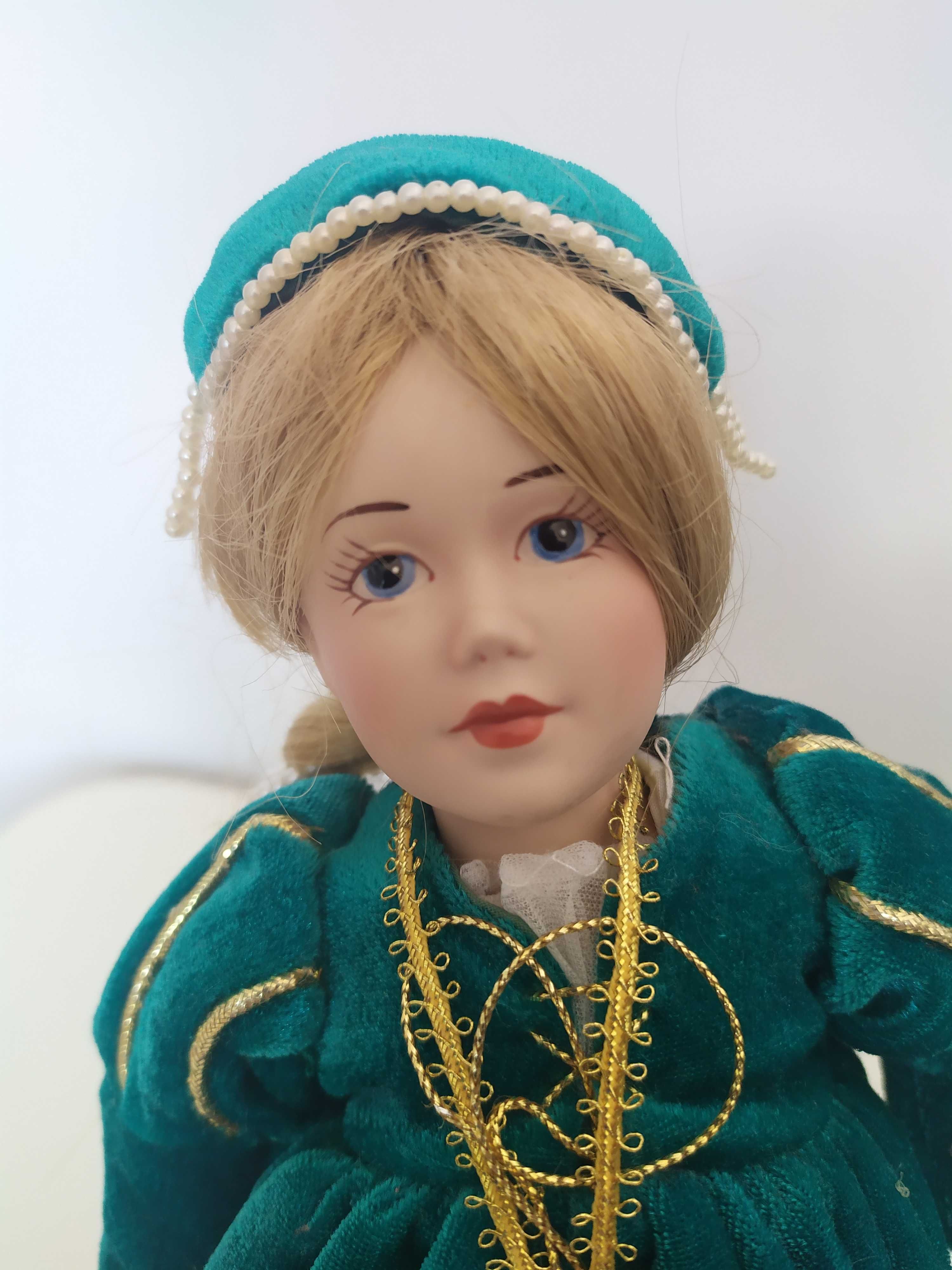 11-calowa lalka Danbury Mint kolekcja lalek porcelanowych ze stojakiem