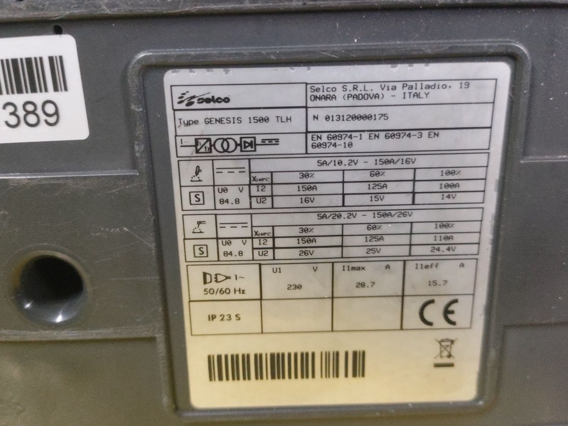 Tig Selco tlh 1500