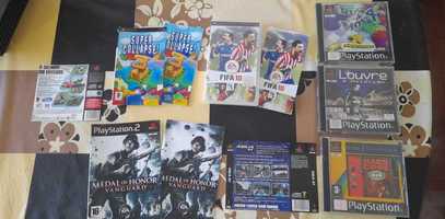 Manuais, capas e caixas de jogos Playstation