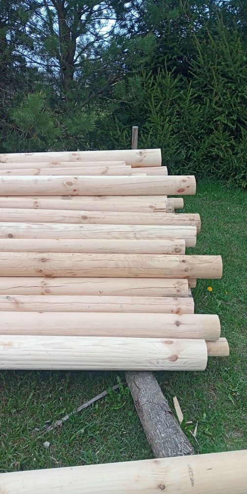 Wałki grube okrąglaki słupki paliki ogrodzenie  drewniane 12-15cm