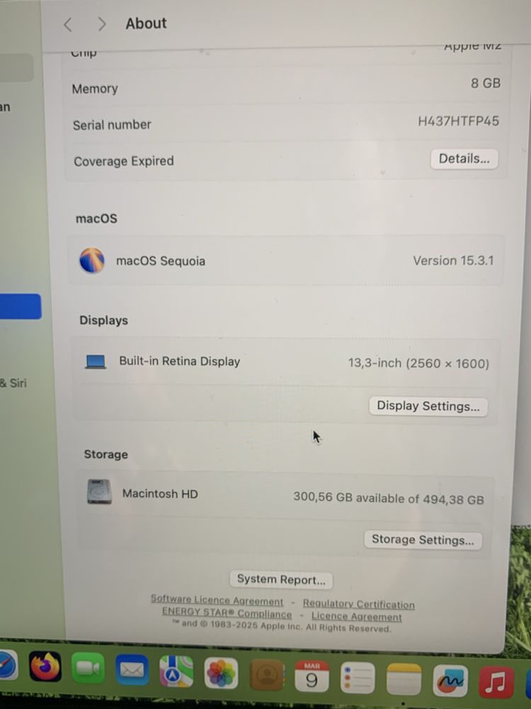 MacBook Pro M2 13,3" 8GB RAM 512GB (2022)
