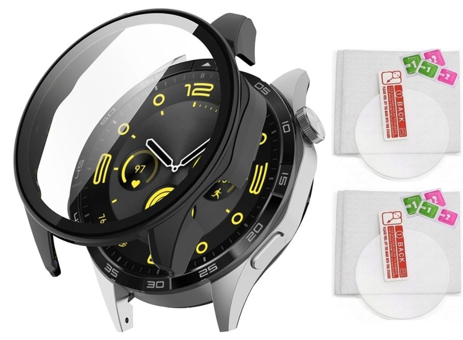 2 X Szkło Hartowane 9H + Etui 2w1 Full do Huawei Watch GT 4 46mm