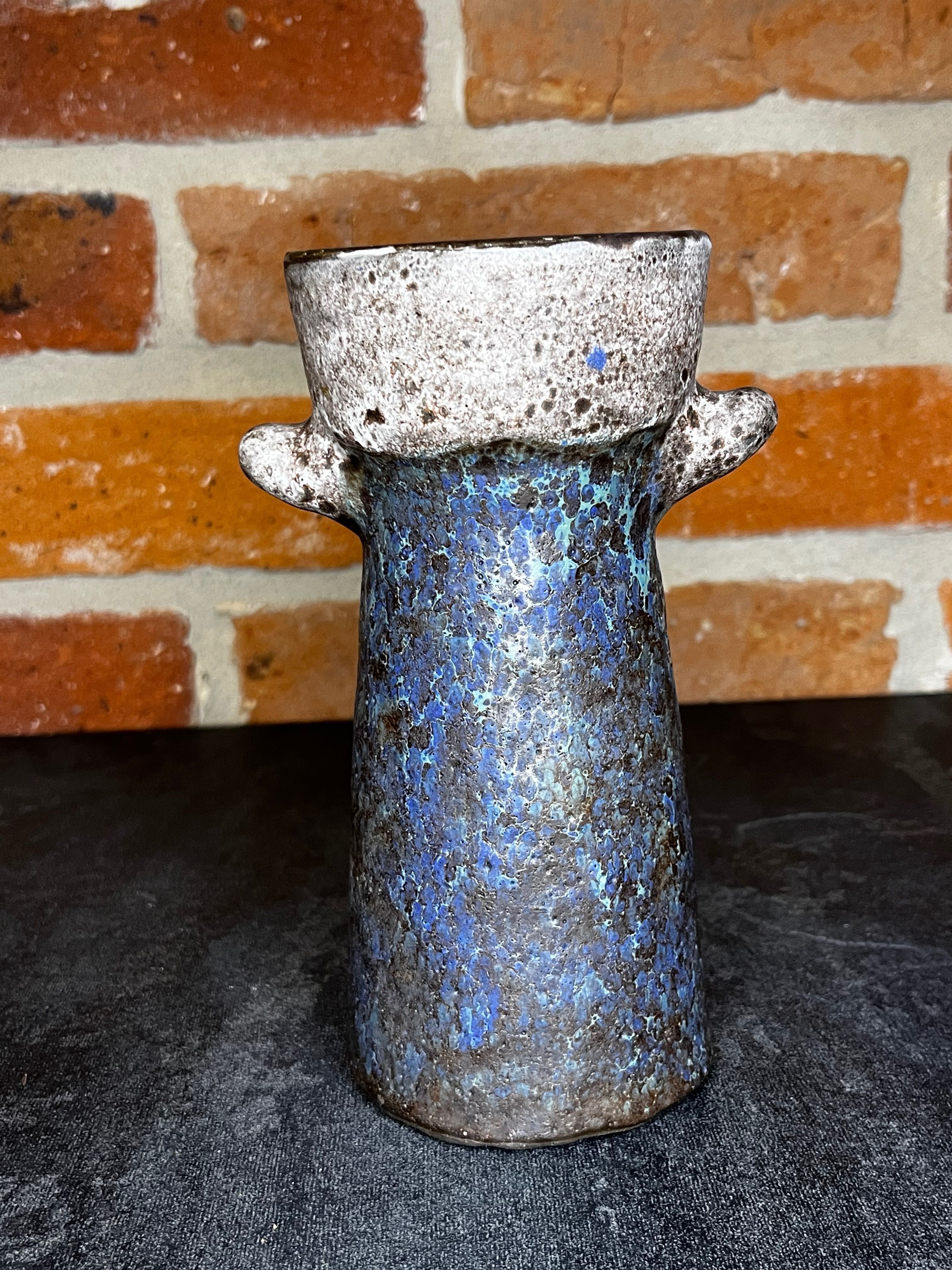 Ceramiczny wazon niemiecki matowy Fat Lava. Stara ceramika