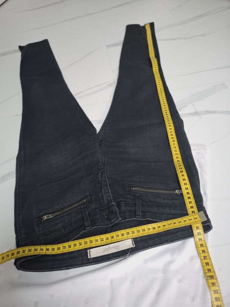 XS - S Wranger jeansy czarne fit 34 - 36 spodnie damskie