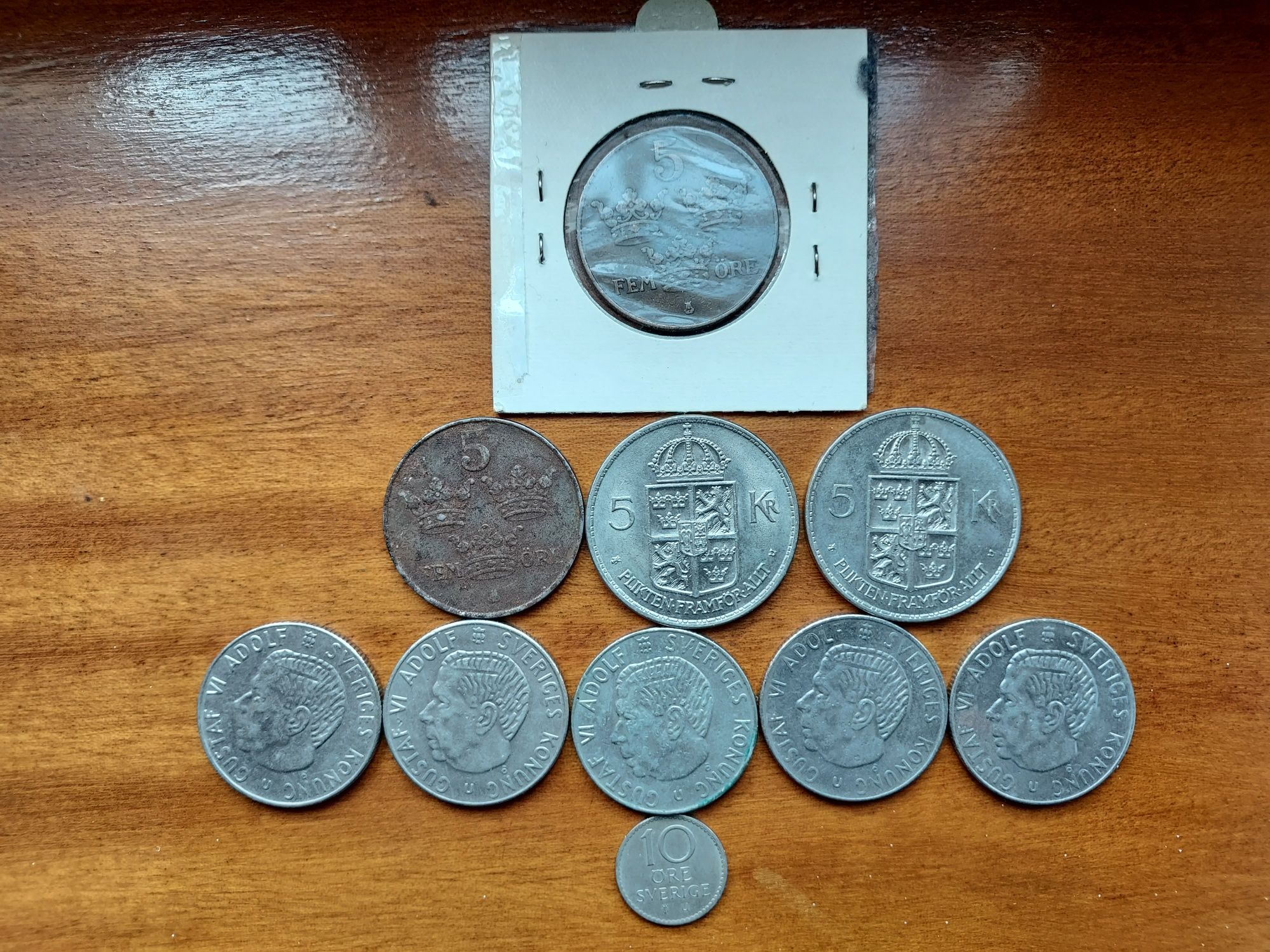 Lote de 10 moedas da Suécia Antiga de 1925 até 1973