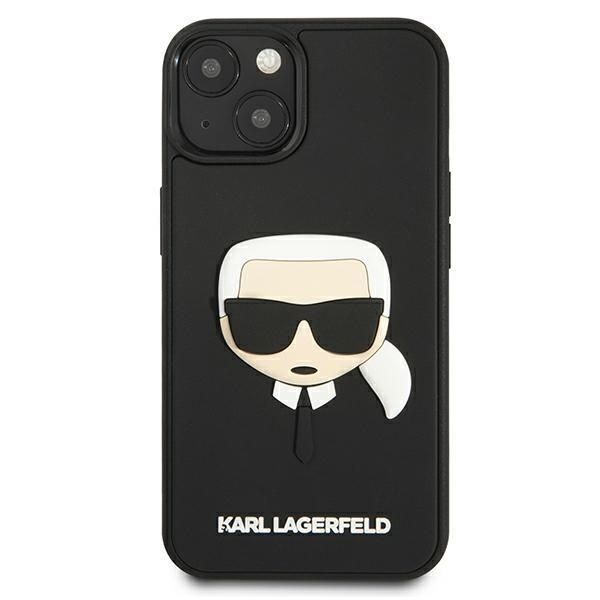 Etui Karl Lagerfeld 3D Rubber Karl`s Head - iPhone 13 Mini - Czarny
