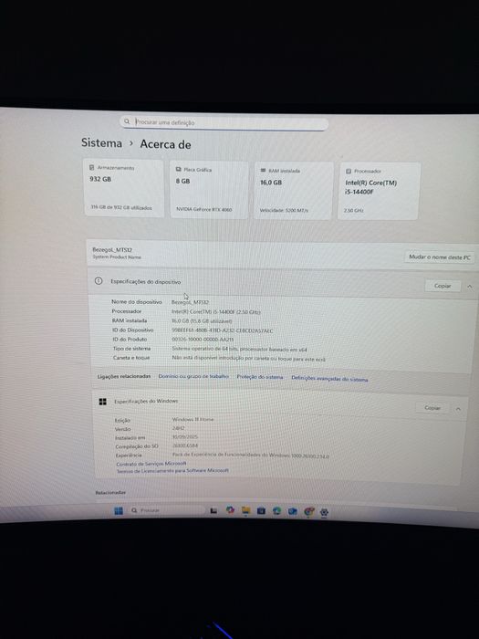 Vendo setup completo menos a secretaria