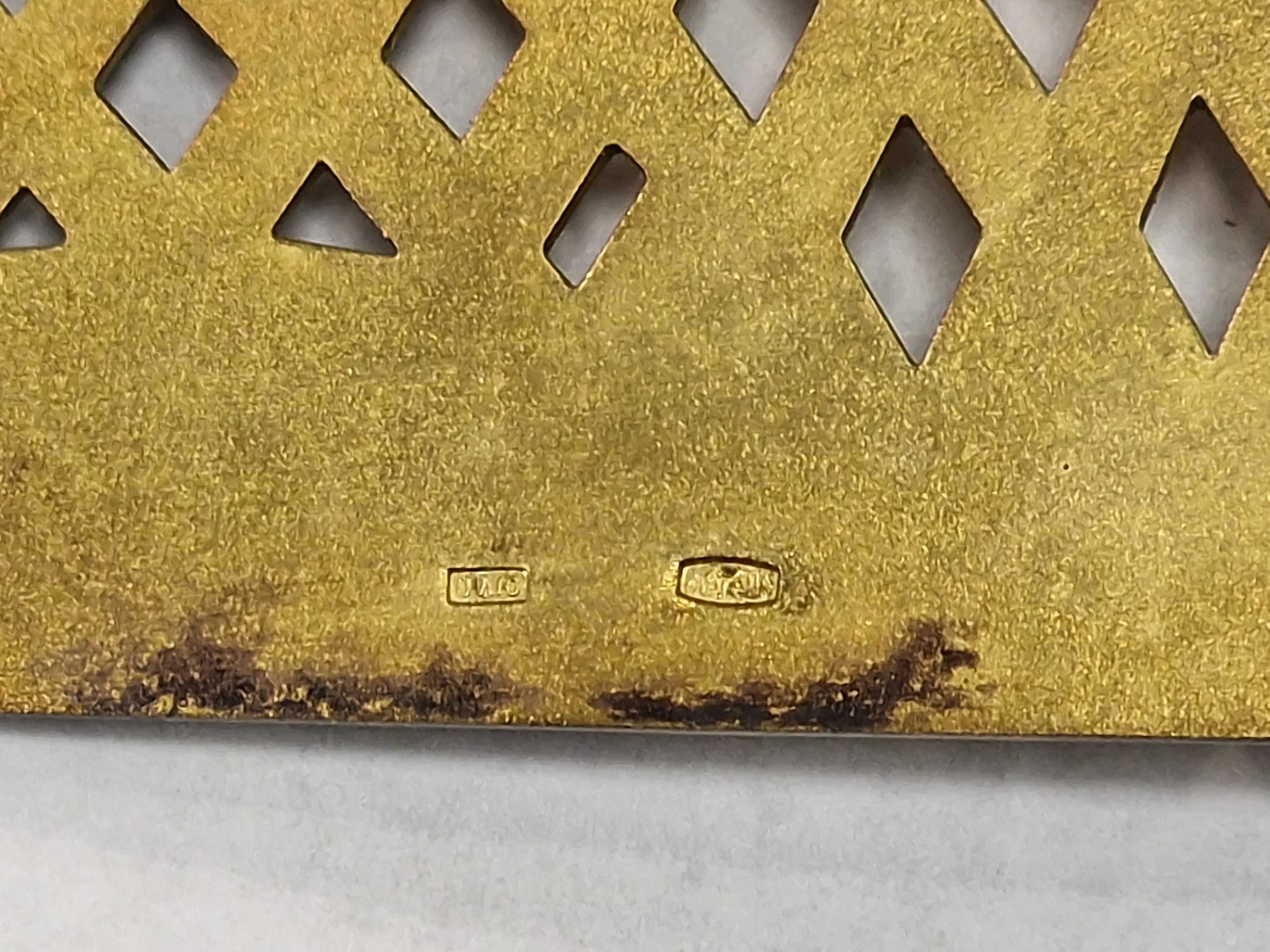 Srebro 875 / Srebrna łyżka do ciasta/ 70 gram/ złocona/ ZSRR od 1958