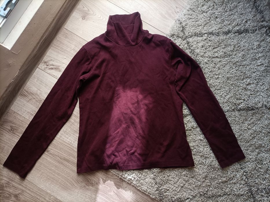 Golf bordowy męski (S) jak nowy!