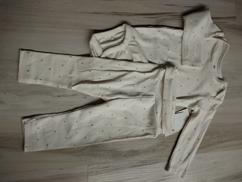 Komplet w serduszka H&M rozmiar 74