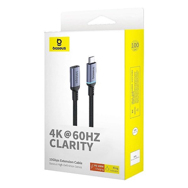 Kabel Baseus Bc111-01 Usb-c - Usb-c 4k 60Hz 100w 10Gb/s 1m - czarny