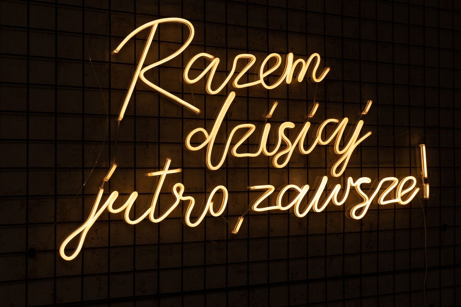 Wynajem napisów ledowych led neon Zapisani, to była Nasza, z tobą chcę