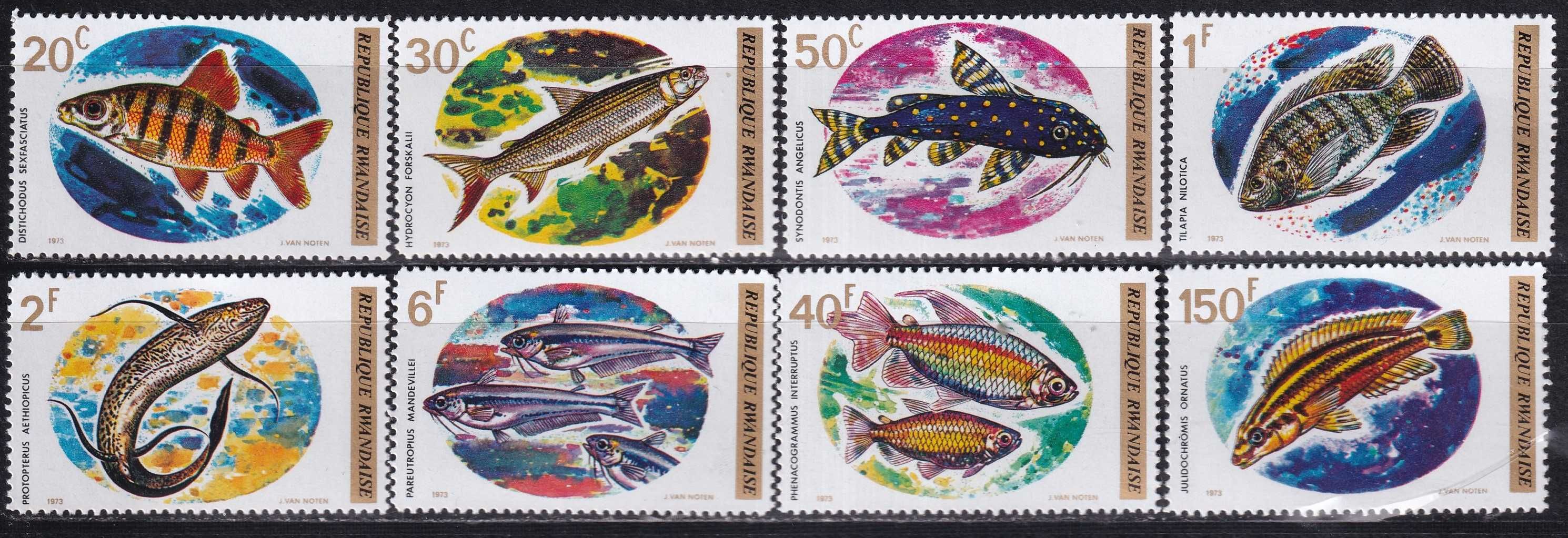 Rwanda 1973 cena 6,40 zł kat.7,50€ - ryby